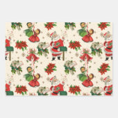 レトロな宝物 クリスマス ラッピングペーパーシート (正面)