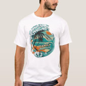レトロな家族の再会 ビーチ旅行 夏の休暇 Tシャツ (正面)