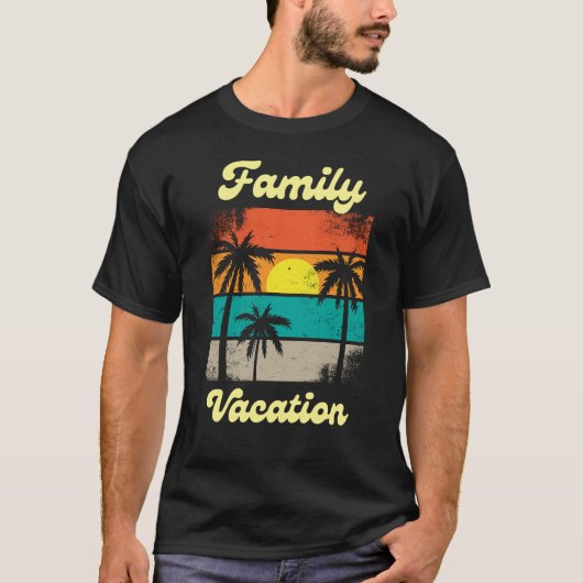 レトロな家族旅行 Tシャツ (正面)