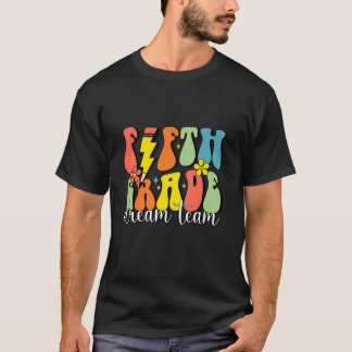 レトロな小学5年生のドリームチーム グルービーな先生 バックT Tシャツ