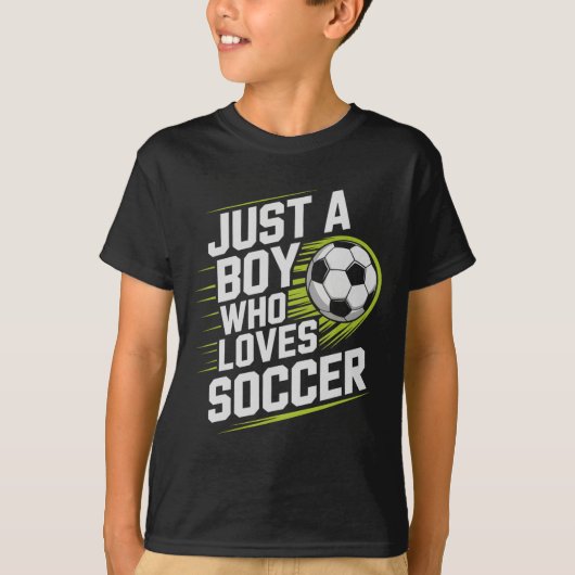 レトロな少年サッカー好き ゴールキーパー Tシャツ (正面)