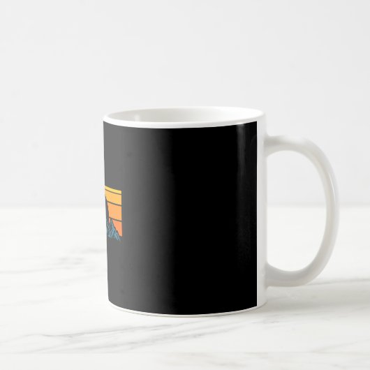 レトロな山のシルエット コーヒーマグカップ (右)