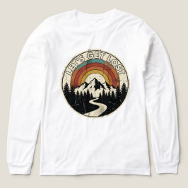 レトロな山の冒険アウトドアデザイン トライブレンドTシャツ