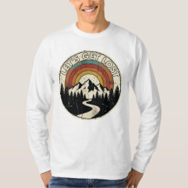 レトロな山の冒険アウトドア派 Tシャツ