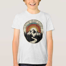 レトロな山の冒険 アウトドア トライブレンドTシャツ