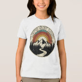 レトロな山の冒険 アウトドア トライブレンドＴシャツ (正面)