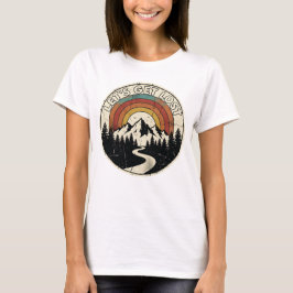 レトロな山の冒険 アウトドア Tシャツ