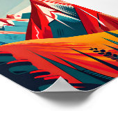 レトロな山並み ポスター (角)