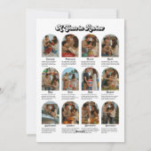 レトロな年を振り返る ホリデー フォト シーズンカード (裏面)