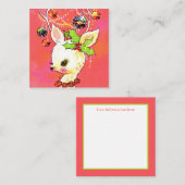 レトロな年代物のクリスマストナカイが情報を追加 スクエア名刺 (正面/裏面)