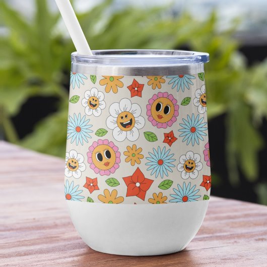 レトロな幸せの花 カラフルなグルービーなギフト