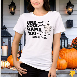 レトロな幽霊のハロウィンお母さん1歳の誕生日 トライブレンドTシャツ