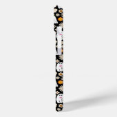 レトロな幽霊の花 ハロウィン シームレス パターン Case-Mate iPhoneケース (裏面 / 左)