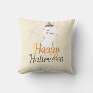 レトロな幽霊の落書きハロウィンデザイン クッション