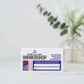 レトロな床屋は友人を参照 紹介カード (スタンド正面)