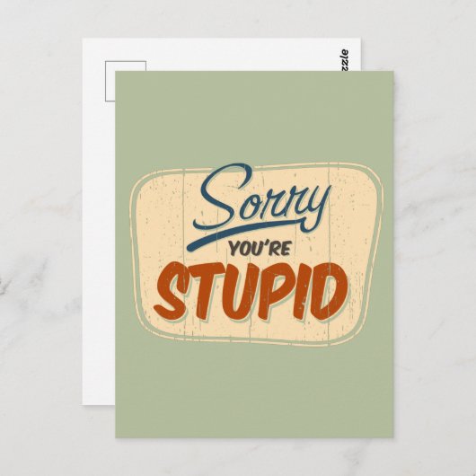 レトロな店内のドアおもしろいのサイン ポストカード (正面/裏面)