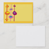 レトロな形の柑橘系キャンディカラー 名刺 (正面/裏面)