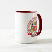 レトロな従兄弟・従姉妹クリスマス キッズおそろいコーデ マグカップ (正面右)