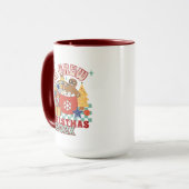 レトロな従兄弟・従姉妹クリスマス キッズおそろいコーデ マグカップ (正面左)