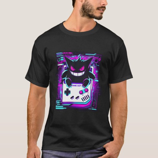 レトロな怖い少年少女 Tシャツ (正面)