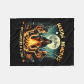 レトロな思い出を作る、一度にひとつのキャンプファイヤー ビッグフット フリースブランケット (正面(横))