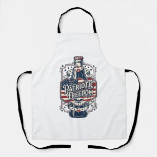 レトロな愛国チェリーソーダベクターグラフィックTシャツ_1 エプロン