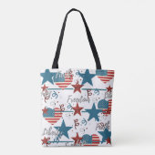 レトロな愛国心 Faith Freedom Liberty トートバッグ (裏面)