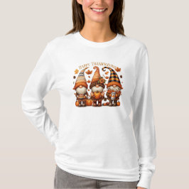 レトロな感漂うハロウィンのかぼちゃの水彩画の秋 Tシャツ