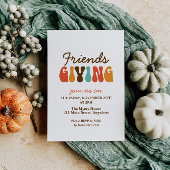 レトロな感謝祭の友与え達 招待状