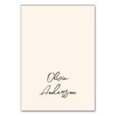 レトロな手書きの遊び心のある結婚式プレイスカード テーブルナンバー (正面)