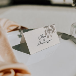 レトロな手書きの遊び心のある結婚式プレイスカード テーブルナンバー