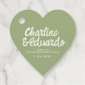 レトロな手書きグリーン フェイバータグ (正面)