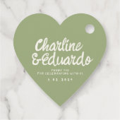 レトロな手書き グリーン フェイバータグ (裏面)