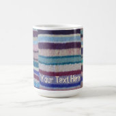 レトロな手編みカラフルストライプおもしろい コーヒーマグカップ (中央)