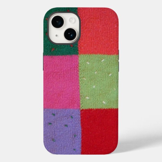 レトロな手編みカラフルパッチワーク Case-Mate iPhoneケース (裏面)
