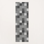 レトロな手編み黒と白のパッチワーク・ヨガ ヨガマット (正面)