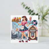 レトロな招待状 招待状 (スタンド正面)