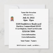 レトロな招待状 招待状 (裏面)