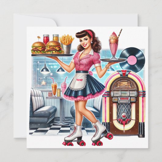 レトロな招待状 招待状 (正面)