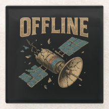 レトロな故障衛星 "OFFLINE" スペースアート