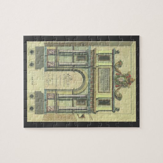 レトロな教会のドアの入り口ルネサンス建築 ジグソーパズル (横)