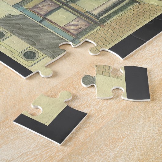 レトロな教会のドアの入り口ルネサンス建築 ジグソーパズル (側面)