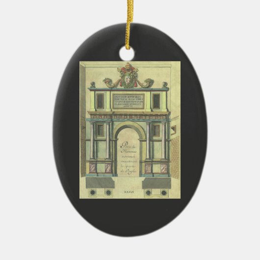 レトロな教会のドアの入り口ルネサンス建築 セラミックオーナメント (正面)
