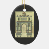 レトロな教会のドアの入り口ルネサンス建築 セラミックオーナメント (裏面)