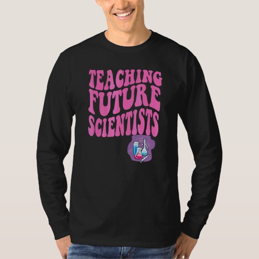 レトロな教師と生徒 科学 Tシャツ (正面)
