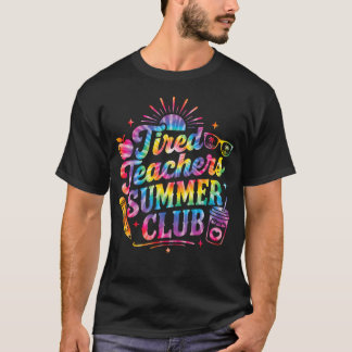 レトロな教師の夏の倦怠感 教師のためのおもしろTシャツ Tシャツ