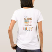 レトロな文字で強いママ お母さんの日 Tシャツ (裏面)
