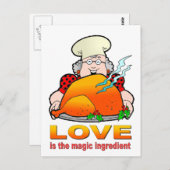 レトロな料理デザイン。愛が魔法の秘成分。 ポストカード (正面/裏面)