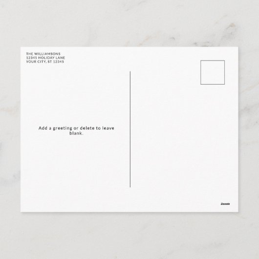 レトロな新婚アーチ写真 結婚 & ブライト シーズンポストカード (裏面)