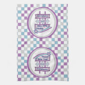 レトロな新年サイン - 祝祭のマーキー キッチンタオル (縦)